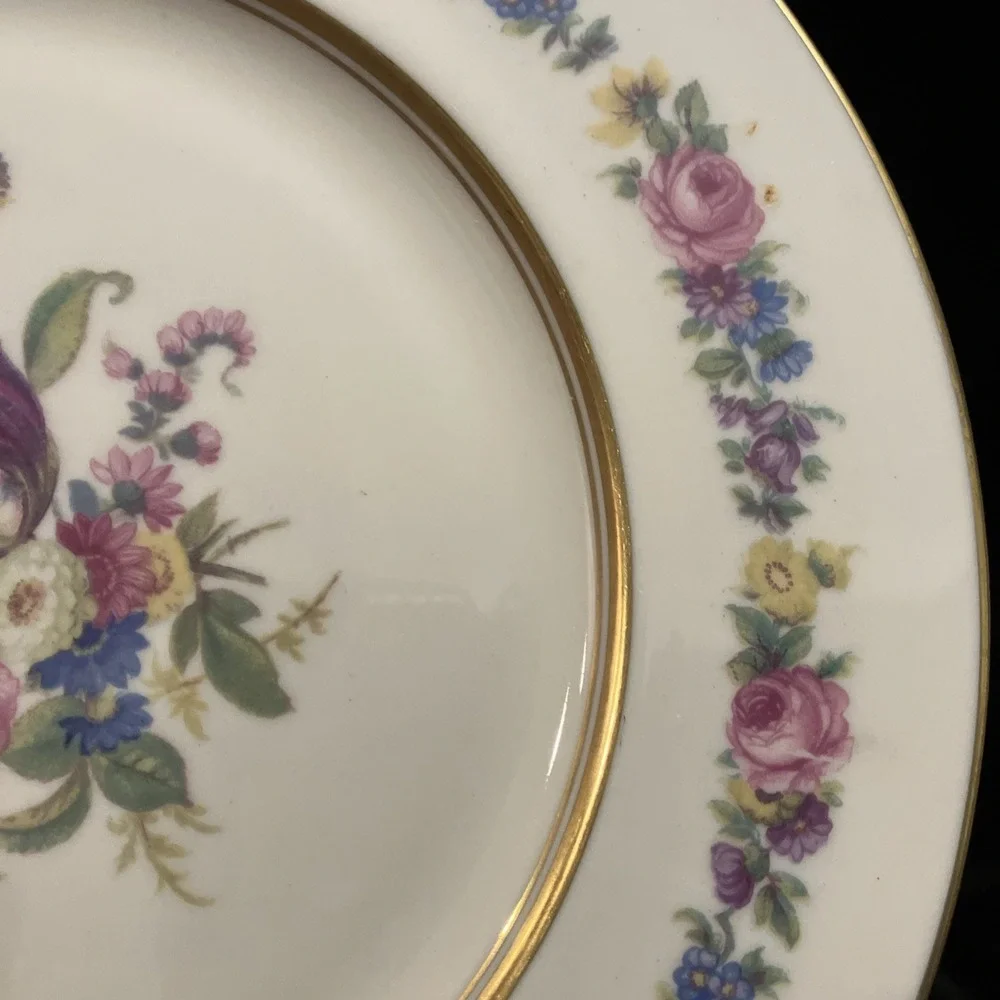 Castleton China Manor Gold Trim Dinner Plate 9
